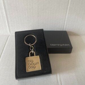NEW IN BOX Bloomingdale's Big Brown Bag Keychain